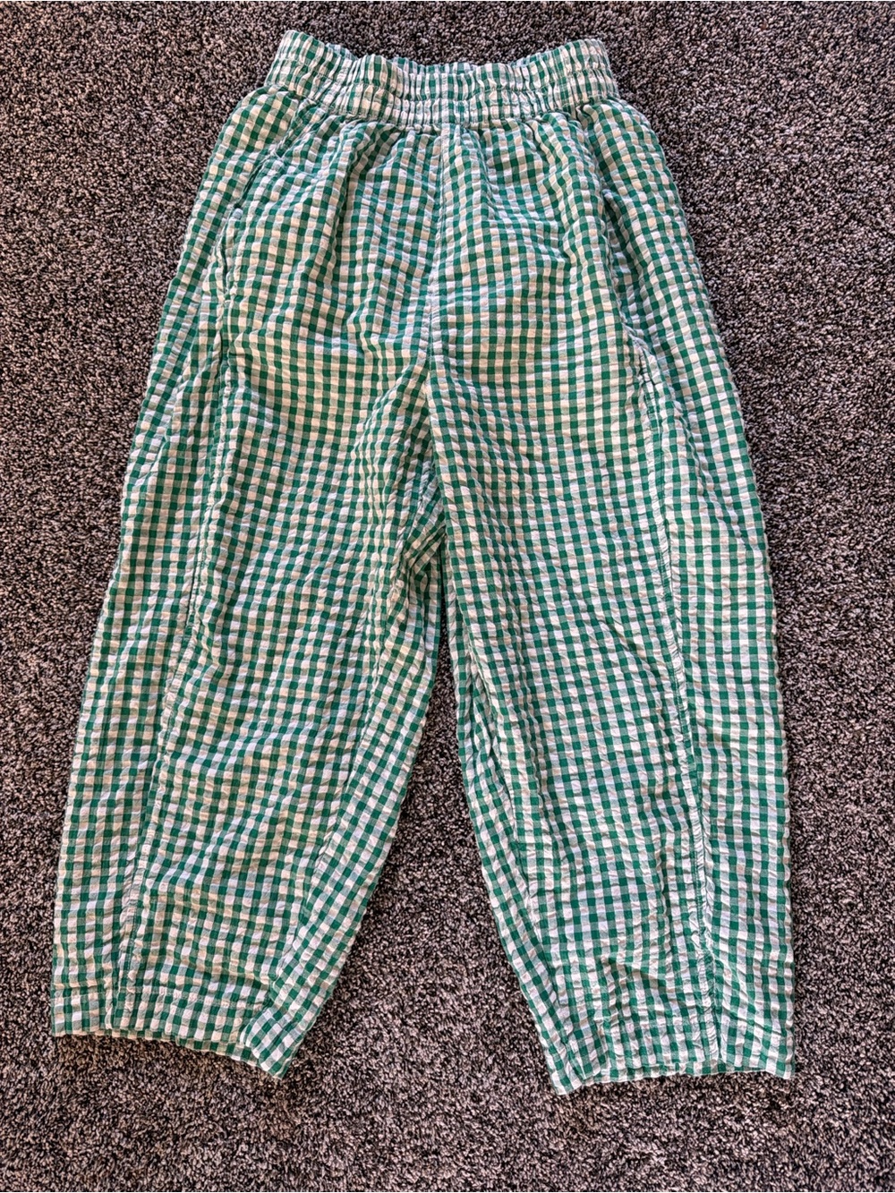 Barrel Green Gingham Pants